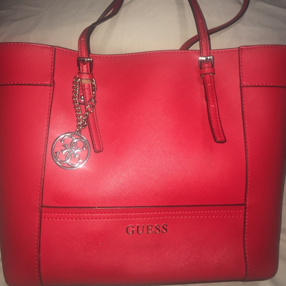 Beautiful bright red tote bag